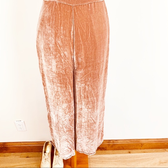 NEW Madewell Crushed Velvet wide leg jumpsuit - Picture 5 of 6